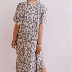 Cheetah print maxi dress
